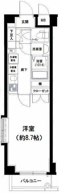 パレステュディオときわ台(1K/2階)の間取り写真