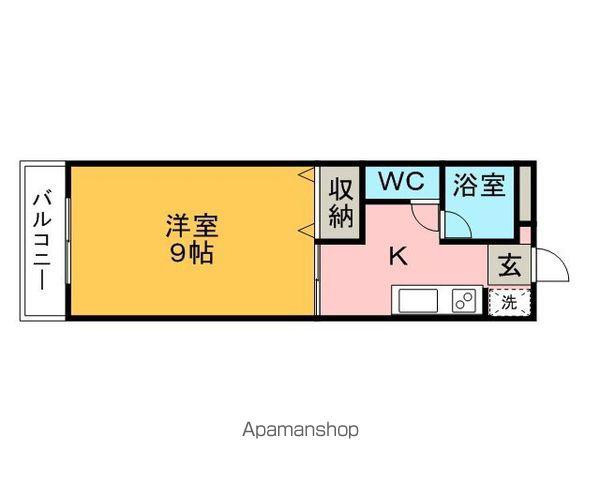ペイサージュ28B(1K/3階)の間取り写真