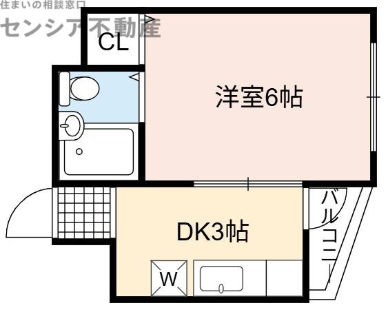 第2松山ハイツ(1DK/4階)の間取り写真