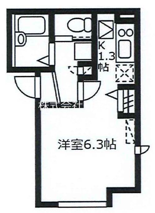GRAND REVE(ワンルーム/2階)の間取り写真