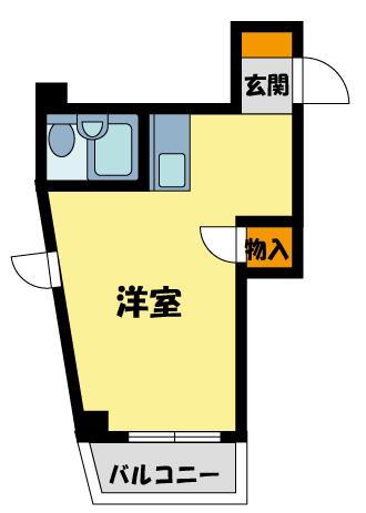 ICON21(ワンルーム/3階)の間取り写真