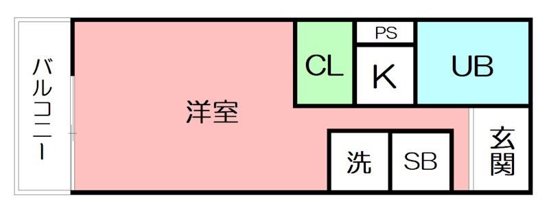 テニメントヒル(1K/1階)の間取り写真