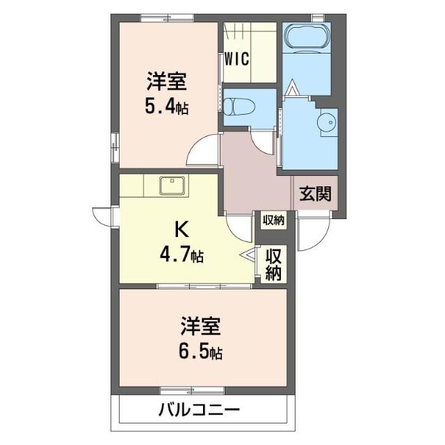 アネーロ B(2K/1階)の間取り写真