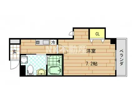 第7美和マンション(1K/2階)の間取り写真