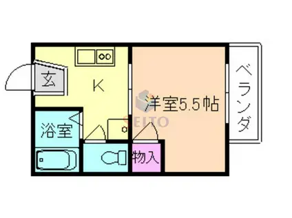 田中 ハイツ(1K/2階)の間取り写真