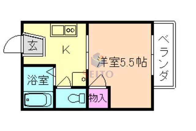 田中 ハイツ(1K/2階)の間取り写真