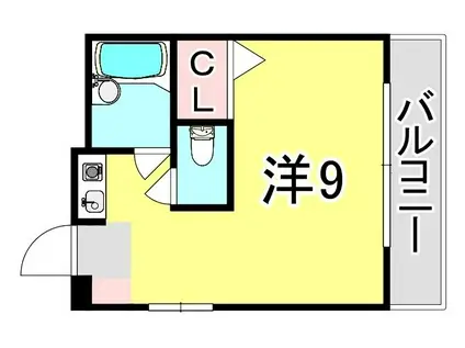 塚本コーポS(1K/4階)の間取り写真