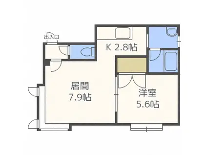 フォーサイト弐番館 FORESIGHT NIBANKAN(1LDK/3階)の間取り写真