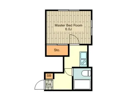 パールハイツ(1K/2階)の間取り写真