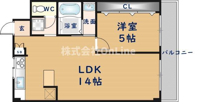 小林マンション(1LDK/3階)の間取り写真