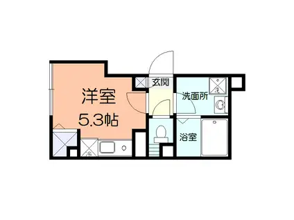 AMENITY新杉田(ワンルーム/1階)の間取り写真