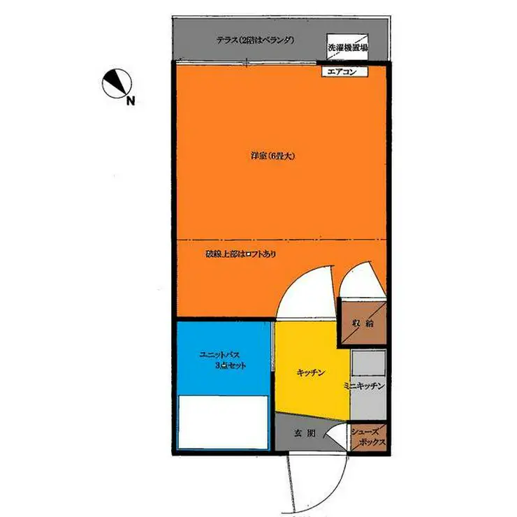 アミューズメント21塚越 1階階 間取り