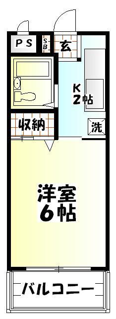 アークス(1K/3階)の間取り写真
