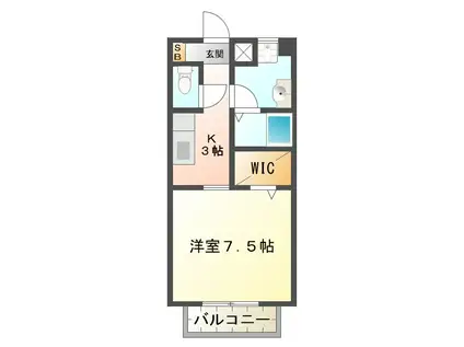 NEU HAUS II(1K/1階)の間取り写真