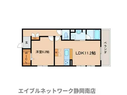 EAGRET ROBIN(1LDK/2階)の間取り写真