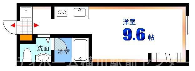 モーリスII(ワンルーム/2階)の間取り写真