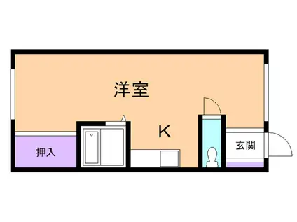 メゾン白樺(ワンルーム/1階)の間取り写真