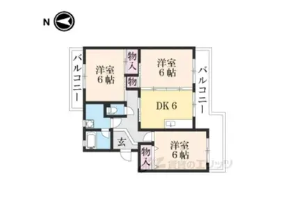 ハイエスト松栄2号館(3DK/3階)の間取り写真