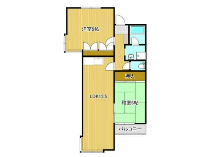 ハイグレースM(2LDK/2階)の間取り写真