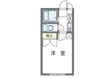 レオパレスIKEGAMI(1K/1階)の間取り写真