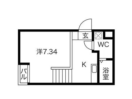 ピアチェーレ新栄(1K/2階)の間取り写真