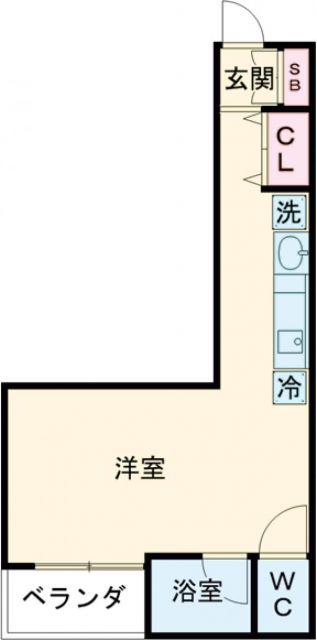 ルミネコート東町(ワンルーム/2階)の間取り写真