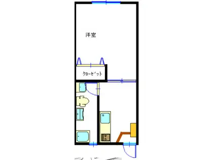 セントラルビル(1K/2階)の間取り写真