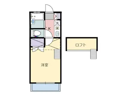 旭ヶ丘レジデンス(1K/1階)の間取り写真