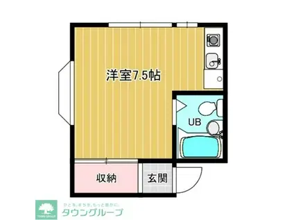 コンフォートウインド (ワンルーム/1階)の間取り写真