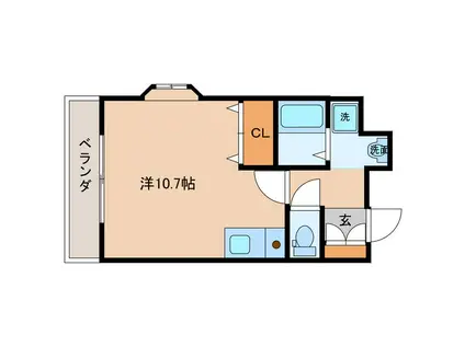 サウス450(ワンルーム/5階)の間取り写真