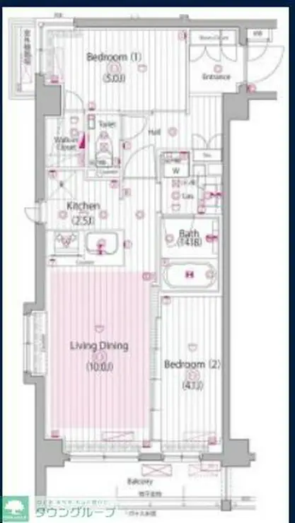 ガーラ・ヒルズ新宿 4階階 間取り