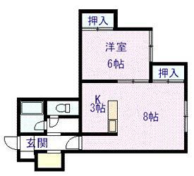 ジュエルパレス5・7(1LDK/3階)の間取り写真