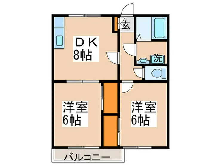 グリーンコートオリモA 2階階 間取り