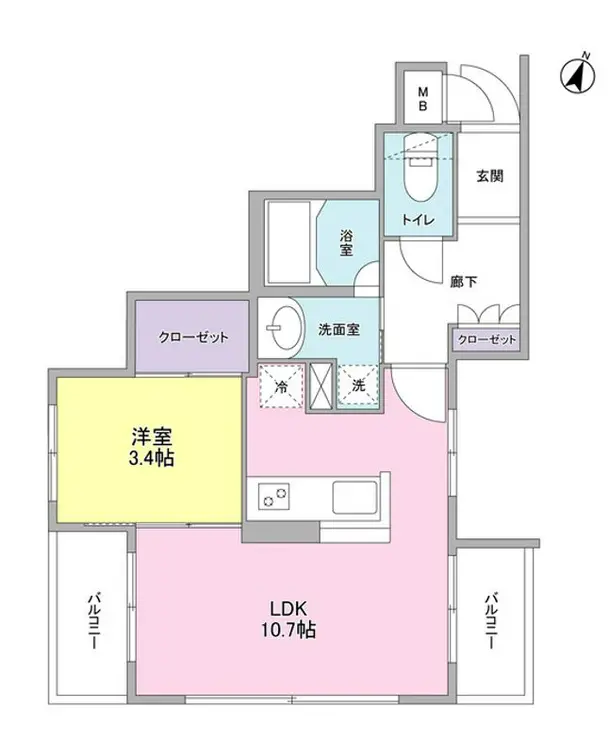 コンフォリア麻布台 1階階 間取り