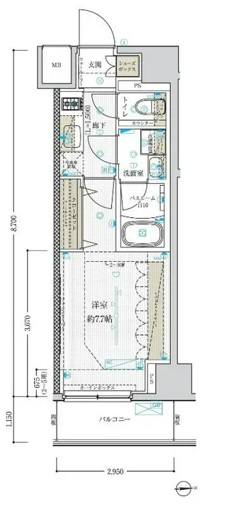 フュージョナル北綾瀬 4階階 間取り