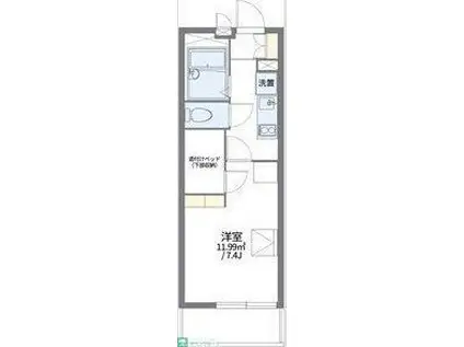 レオパレス稲葉地本通(1K/2階)の間取り写真