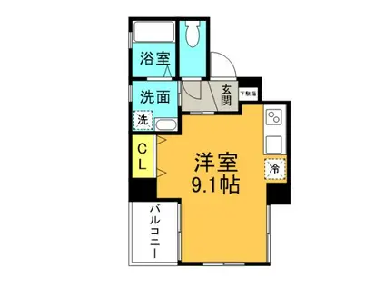 リバーコート住吉町(1K/7階)の間取り写真