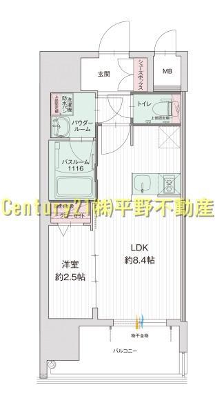 グランフォーレ久留米駅プレミア(1LDK/12階)の間取り写真