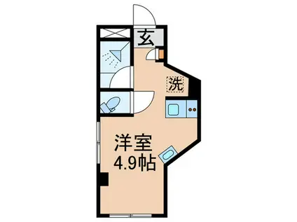 CAVE金町(ワンルーム/1階)の間取り写真