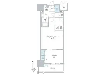 ロイジェント日吉(1LDK/5階)の間取り写真