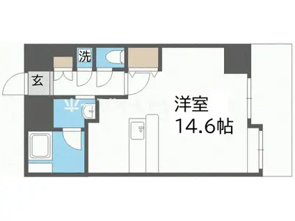 セレニテ梅田北PREMIUM(ワンルーム/7階)の間取り写真