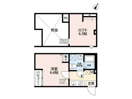 PRIMAVERA(1K/2階)の間取り写真