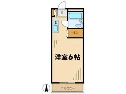 中屋ビル(1K/3階)の間取り写真