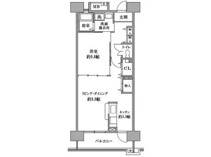 T′S GARDEN清瀬(1LDK/7階)の間取り写真