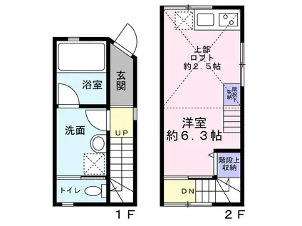 CASA COZY西条駅北(ワンルーム/1階)の間取り写真