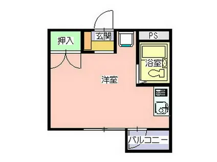 FKYドリームハイツ(ワンルーム/2階)の間取り写真