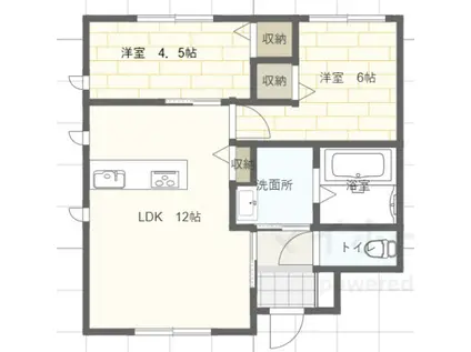 パフィオA棟(2LDK/1階)の間取り写真