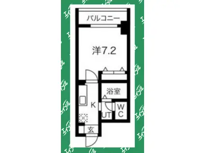 チェルトヴィータ(1K/11階)の間取り写真