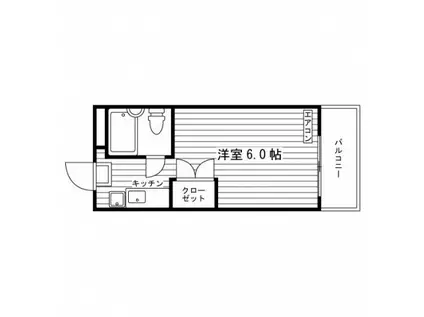 ユニエトワール今出川(ワンルーム/3階)の間取り写真