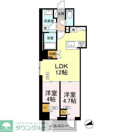 ロイジェント南池袋(2LDK/6階)の間取り写真